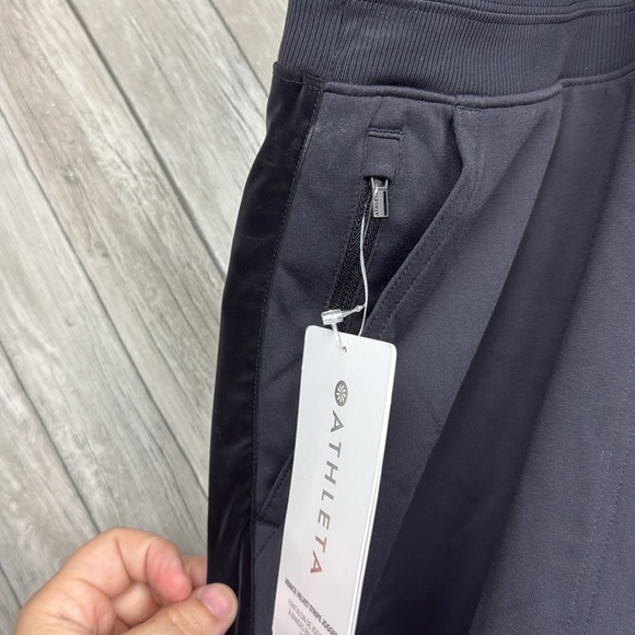 Nwt athleta venice velvet stripe jogger 3x black joggers pants high waisted - Picture 5 of 16